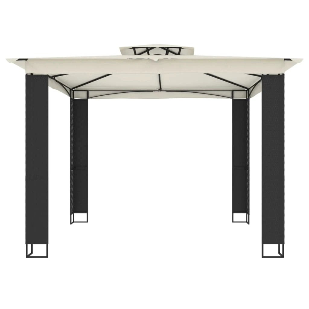 vidaXL Gazebo with Double Roof Cream 2.94x2.94 m Steel by vidaXL