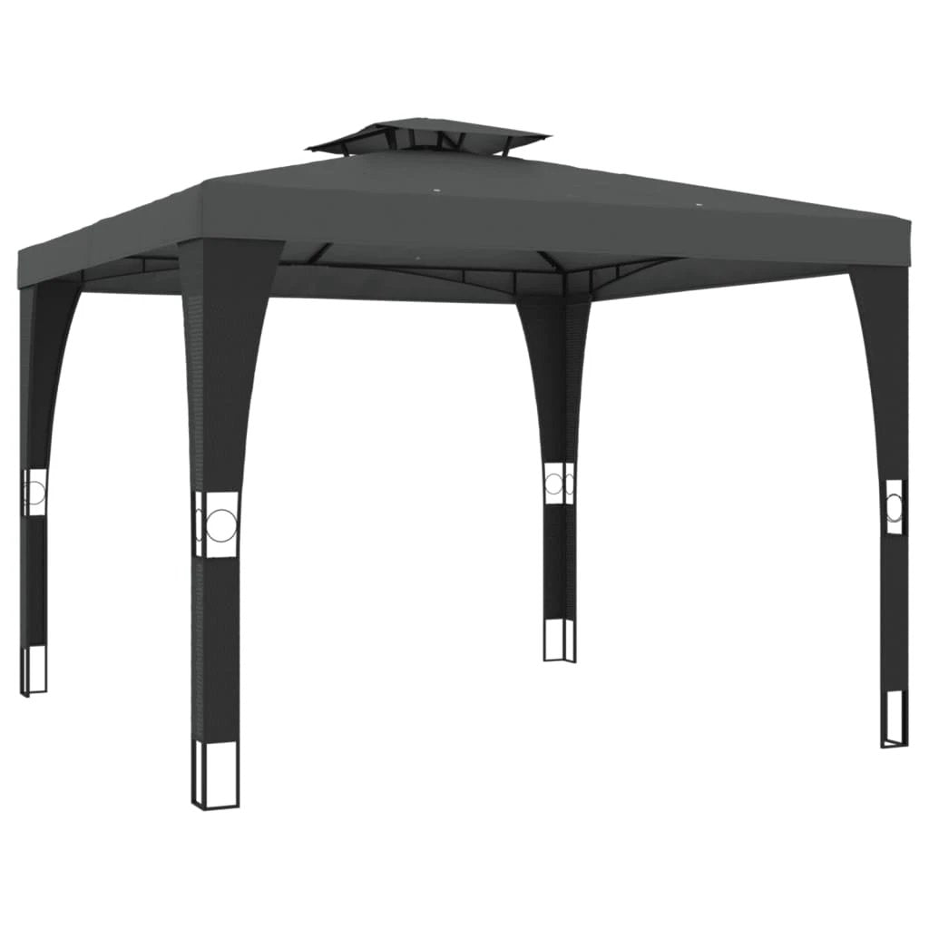 vidaXL vidaXL Gazebo with Double Roof Cream 2.98x2.98 m Steel - Gazebos