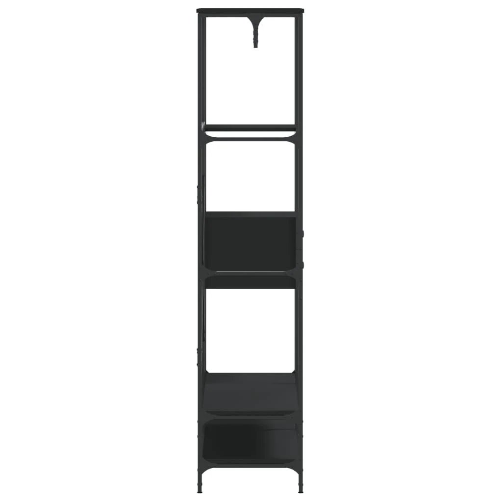 vidaXL VidaXL Clothes Rack With Shelves Tall Black Engineered Wood Moisture Resistant Storage Organizer For Home - Wardrobe