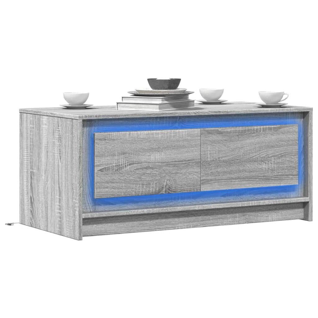VidaXL Coffee Table 120 x 60 x 40 Cm With LED Lights For Modern Living Rooms Home Decor by vidaXL