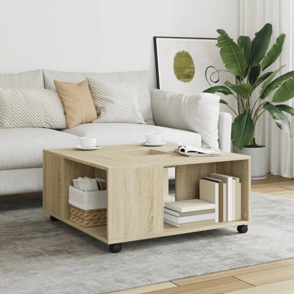 VidaXL Coffee Table 80x80x40 cm Engineered Wood Living Room by vidaXL