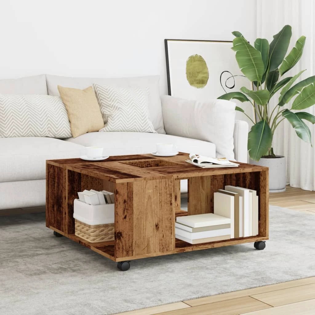 VidaXL Coffee Table 80x80x40 cm Engineered Wood Living Room by vidaXL