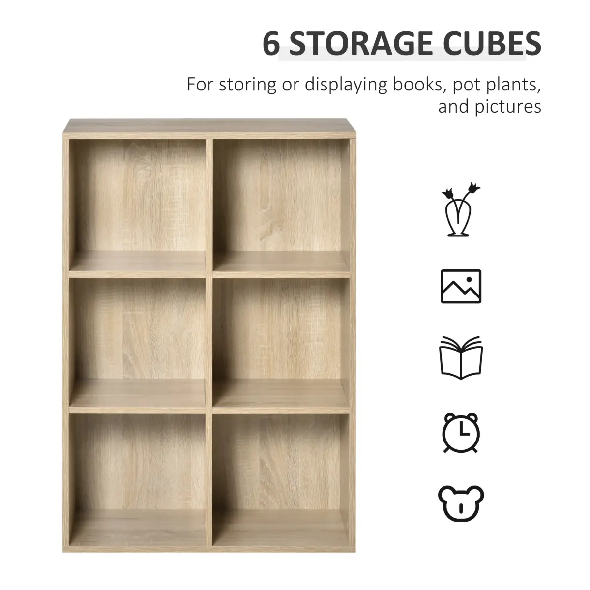 HOMCOM HOMCOM Cubic Cabinet Bookcase Storage Shelves for Home Office - Bookcase