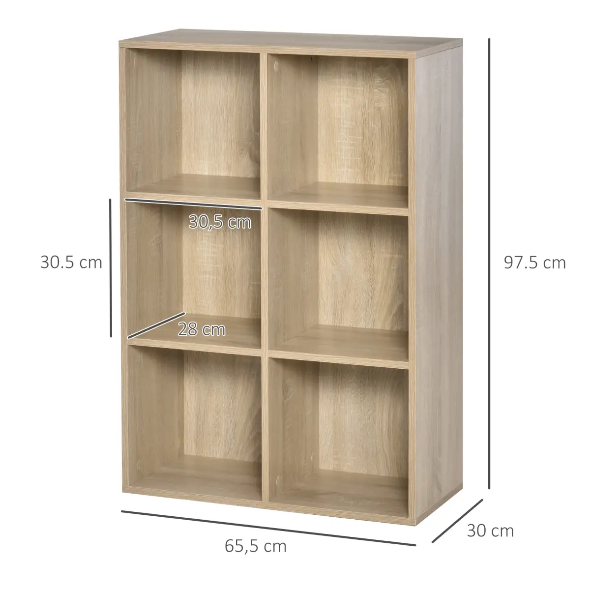 HOMCOM HOMCOM Cubic Cabinet Bookcase Storage Shelves for Home Office - Bookcase
