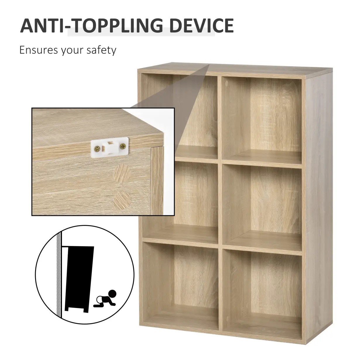 HOMCOM HOMCOM Cubic Cabinet Bookcase Storage Shelves for Home Office - Bookcase