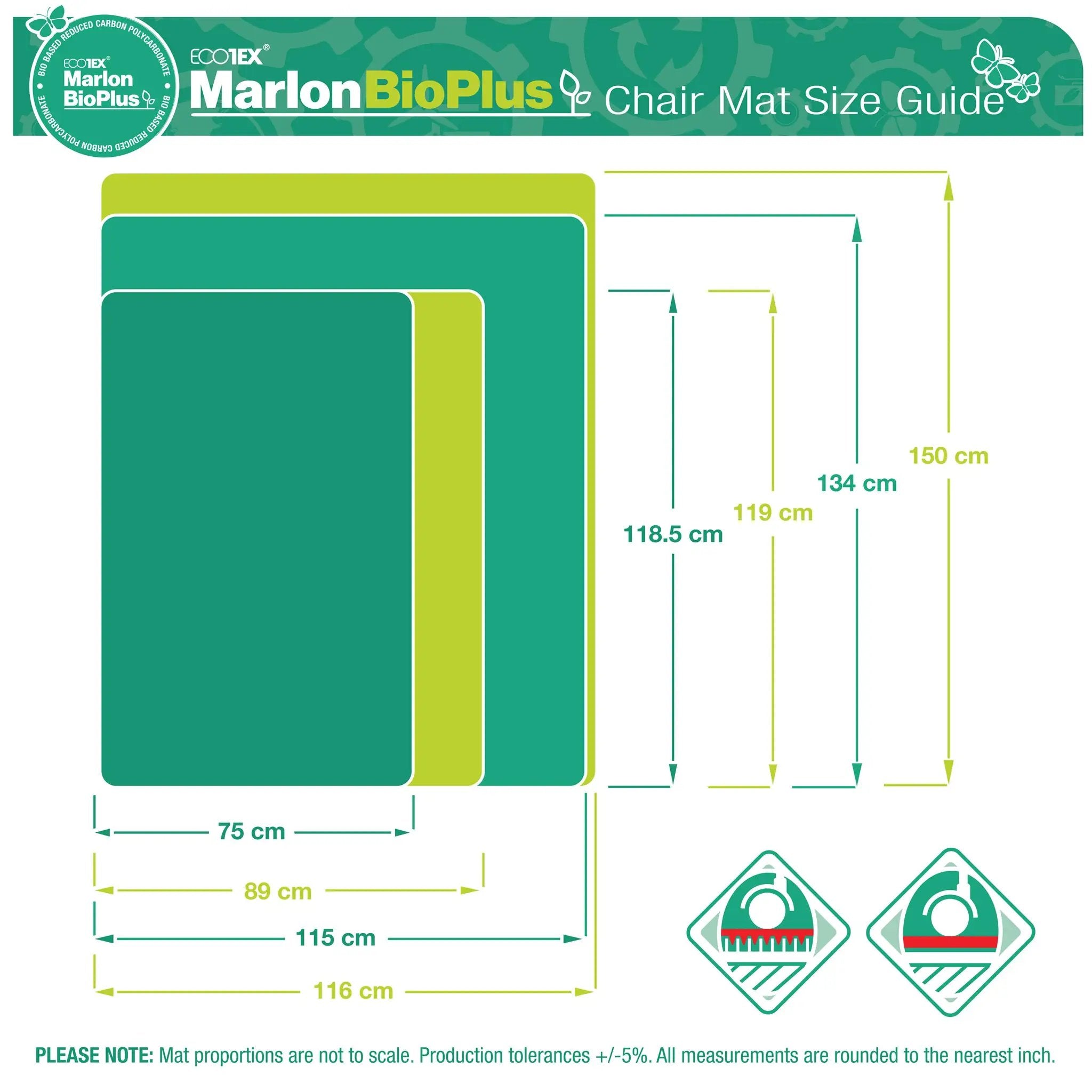Floortex® Ecotex® Marlon BioPlus Polycarbonate Chair Mat - Rug