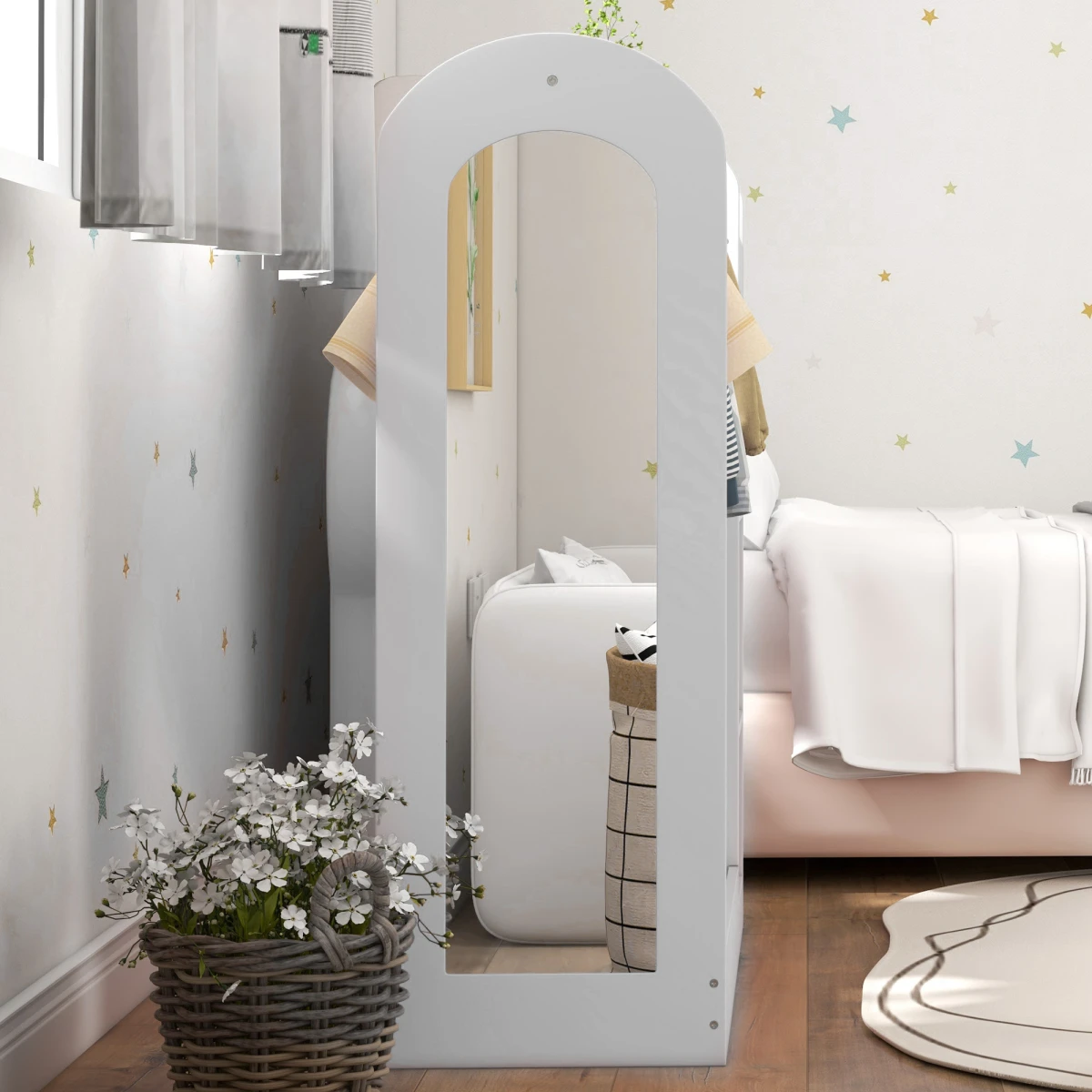 AIYAPLAY Kids Cloth Rail Compact Mirror for Bedroom by AIYAPLAY