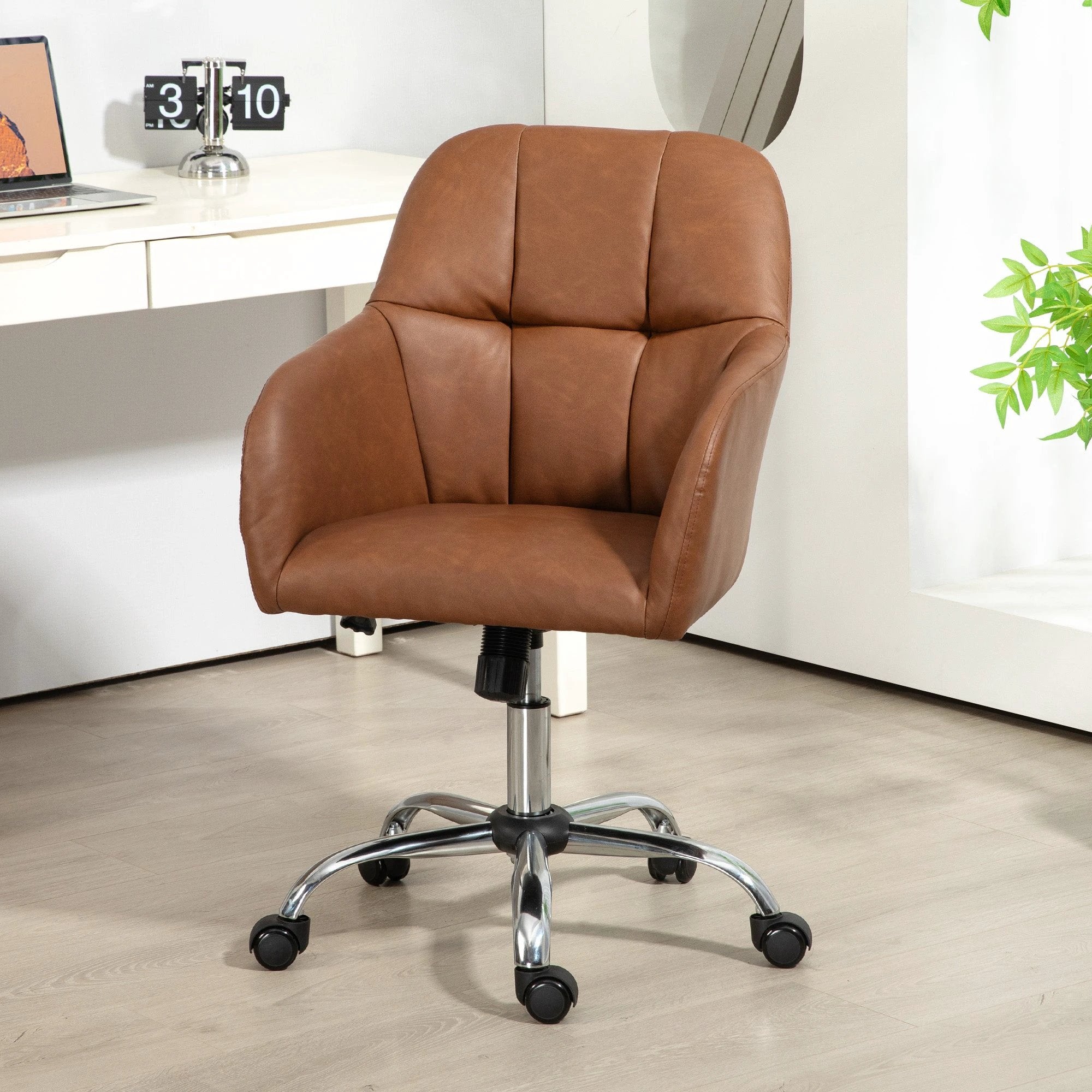 HOMCOM HOMCOM Chair 46-56cm PU Leather Tilt Office - Office Chair