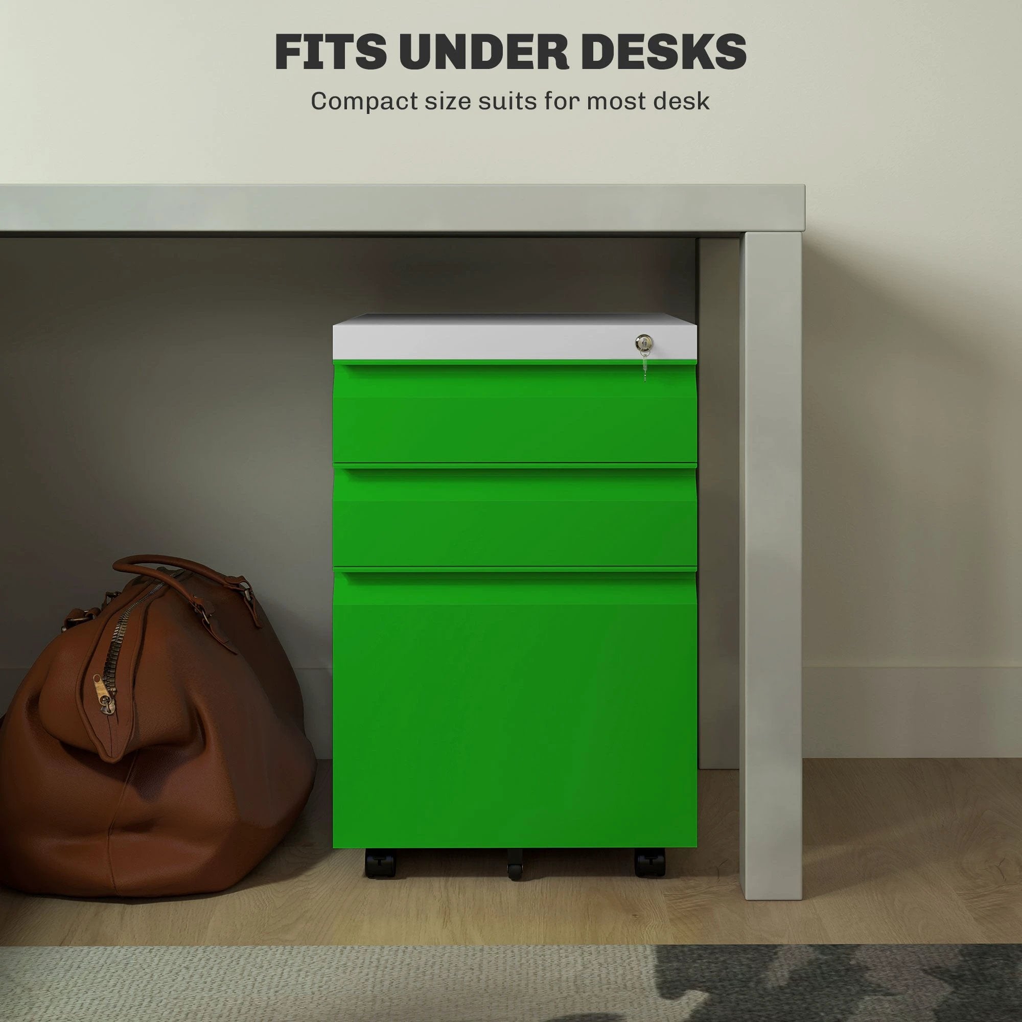 Vinsetto Vinsetto 3 Drawer File Cabinet Lockable Office - Filing Cabinet