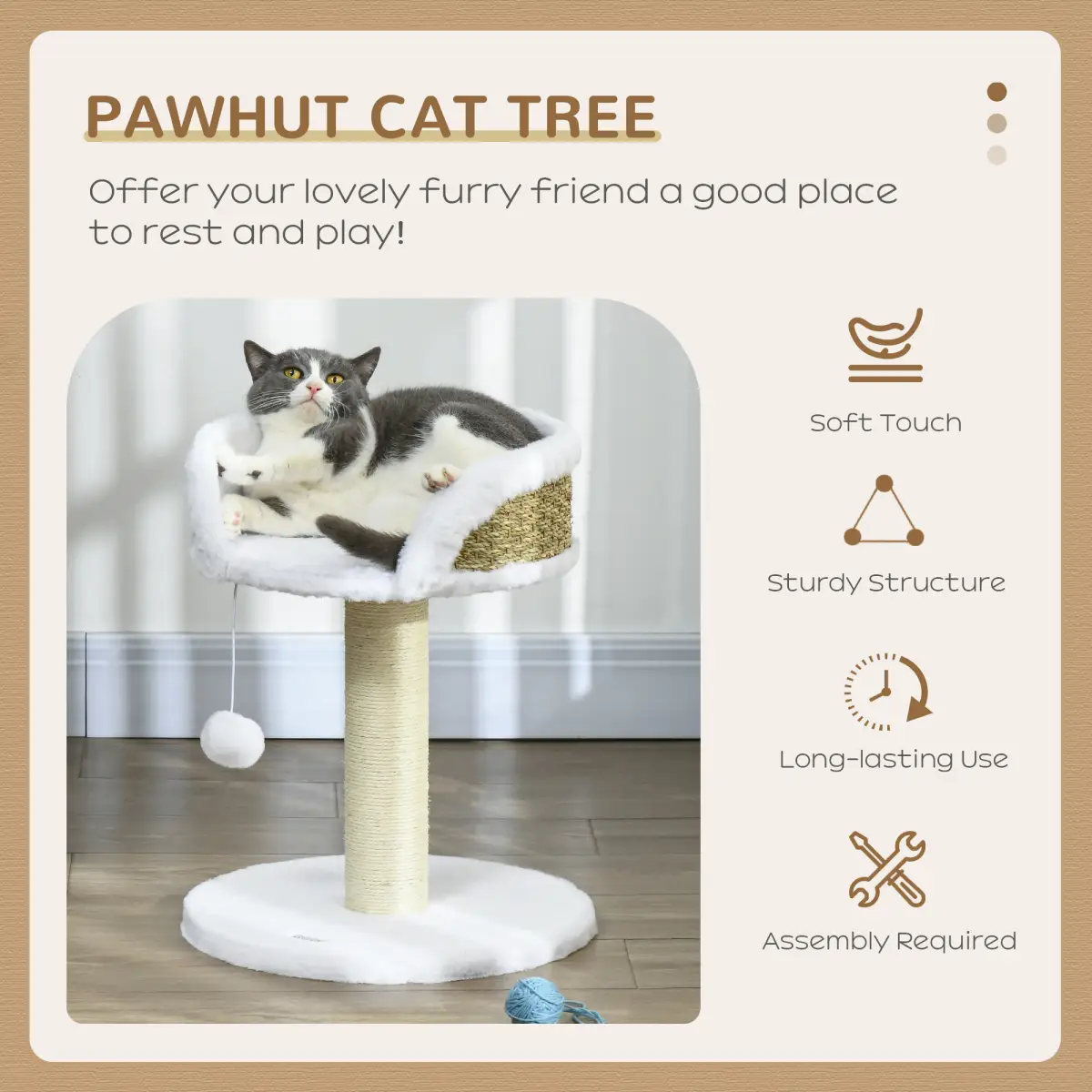 PawHut PawHut Cat Tree Tower Activity Centre with Scratching Posts - Cat Tree