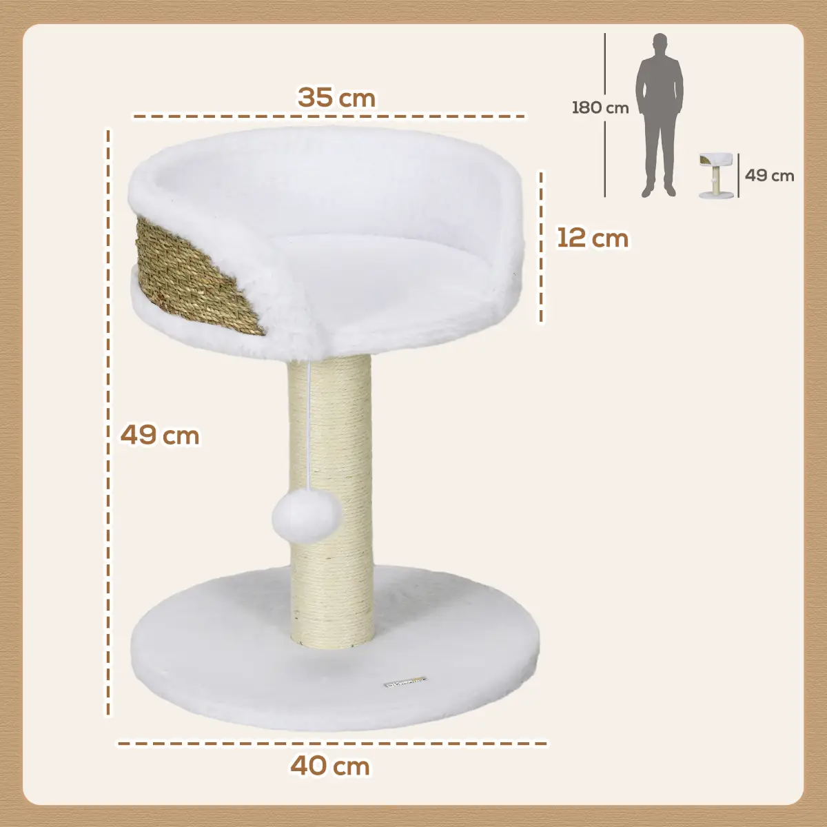 PawHut PawHut Cat Tree Tower Activity Centre with Scratching Posts - Cat Tree