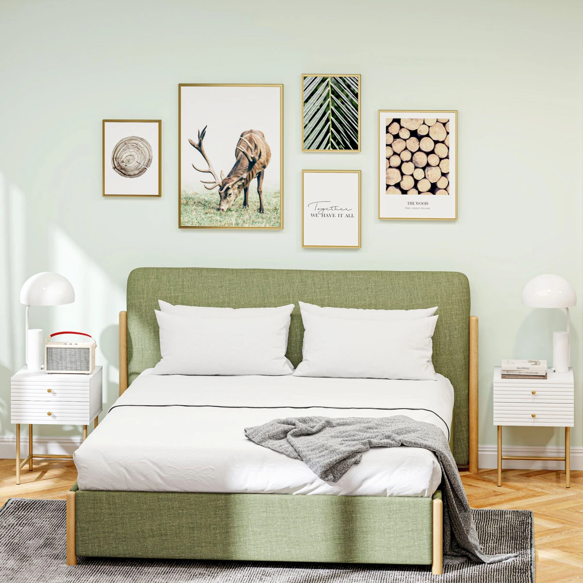 HOMCOM Bedside Tables Set Of 2 2 Drawers Bedroom by HOMCOM