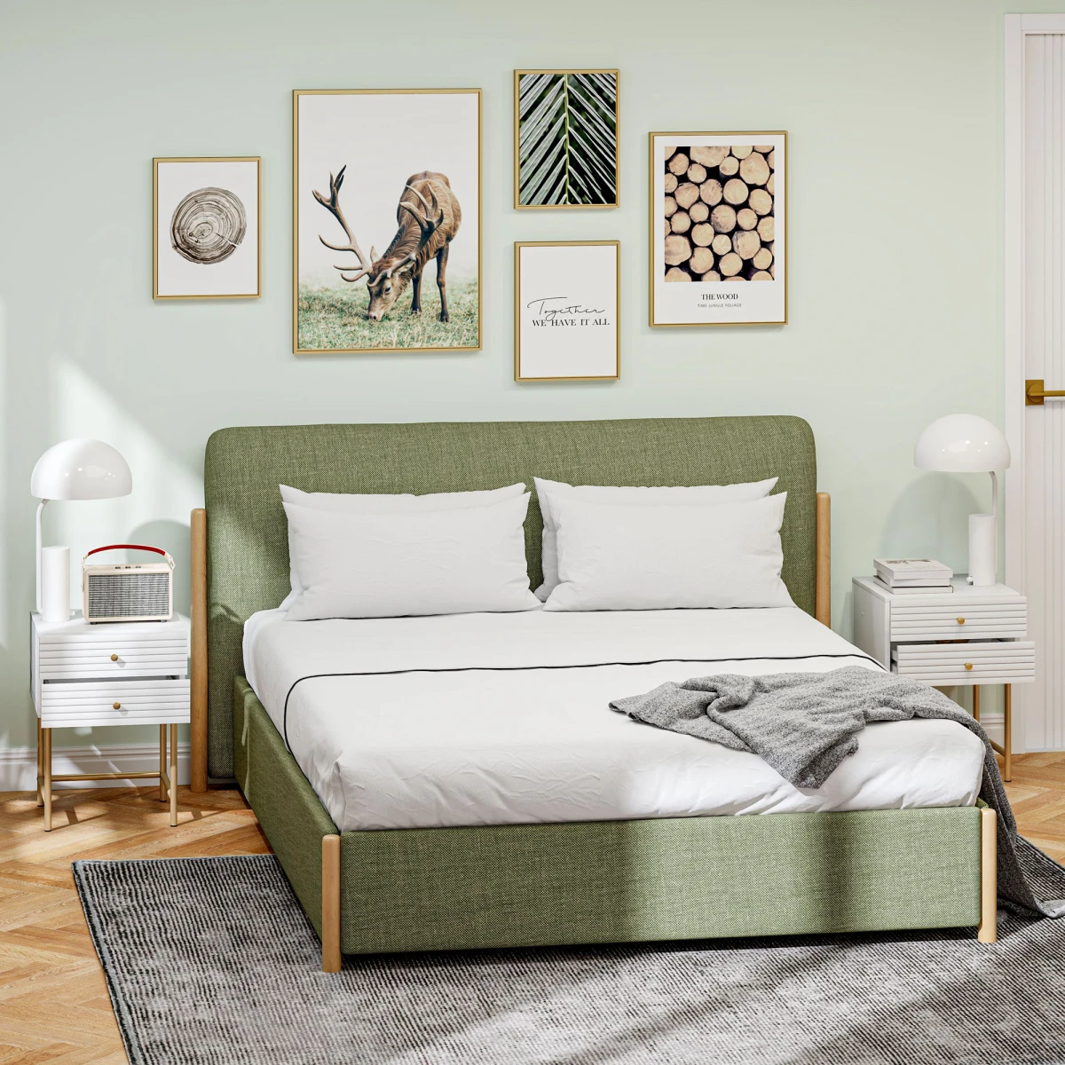HOMCOM HOMCOM Bedside Tables Set Of 2 2 Drawers Bedroom - Bedside Table