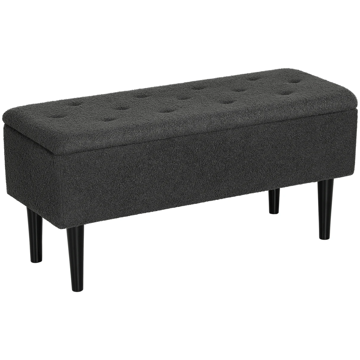 HOMCOM Ottoman 15in 47L Padded Seat Bedroom by HOMCOM