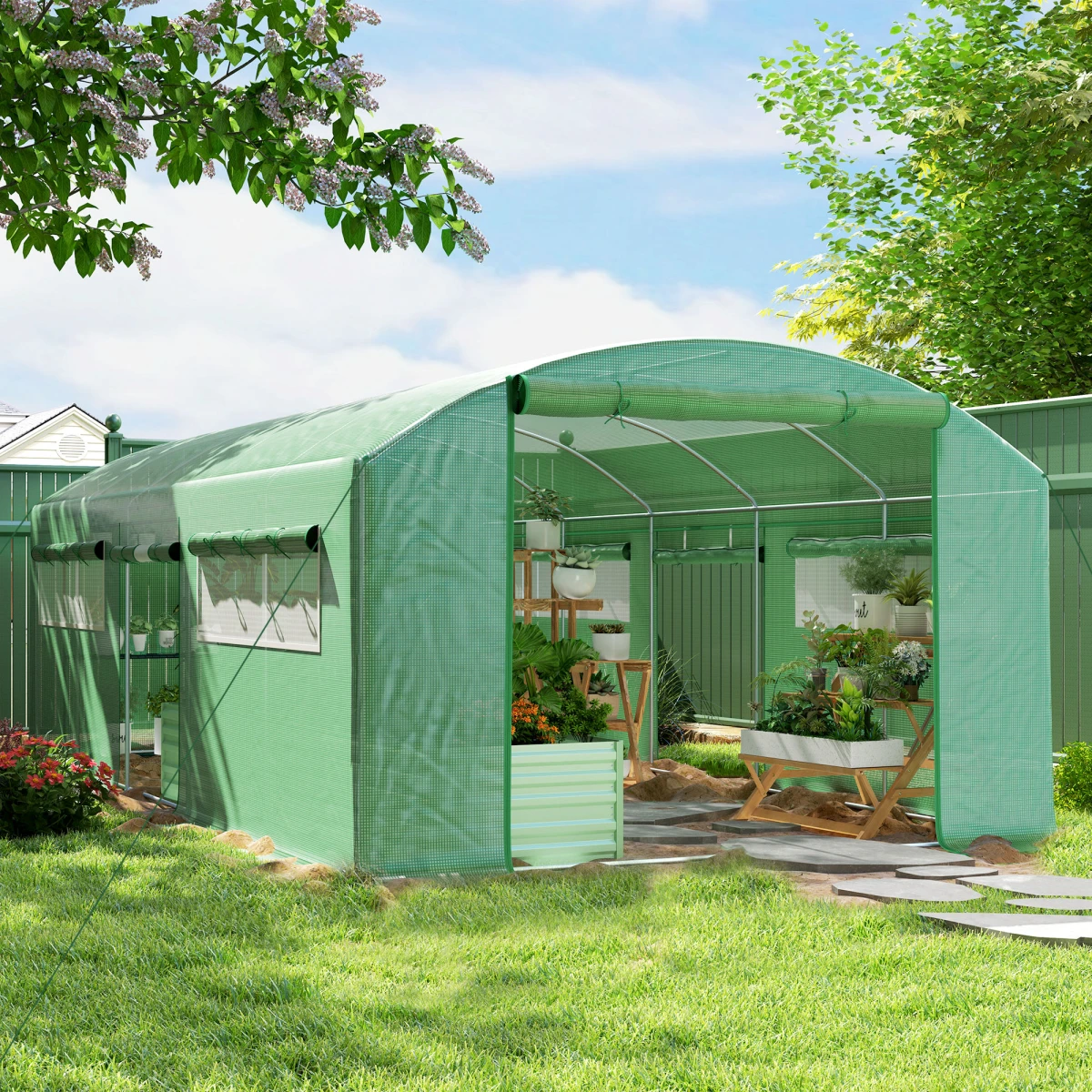 Outsunny Polytunnel 3x2x2m RollupDoors Gardeners by Outsunny