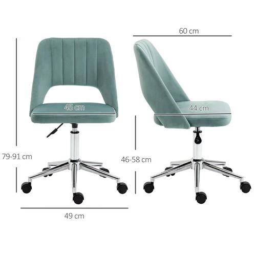Vinsetto Vinsetto Mid-Back Swivel Office Chair with Adjustable Height and Armless Design for Home Office and Study Use - Office Chair