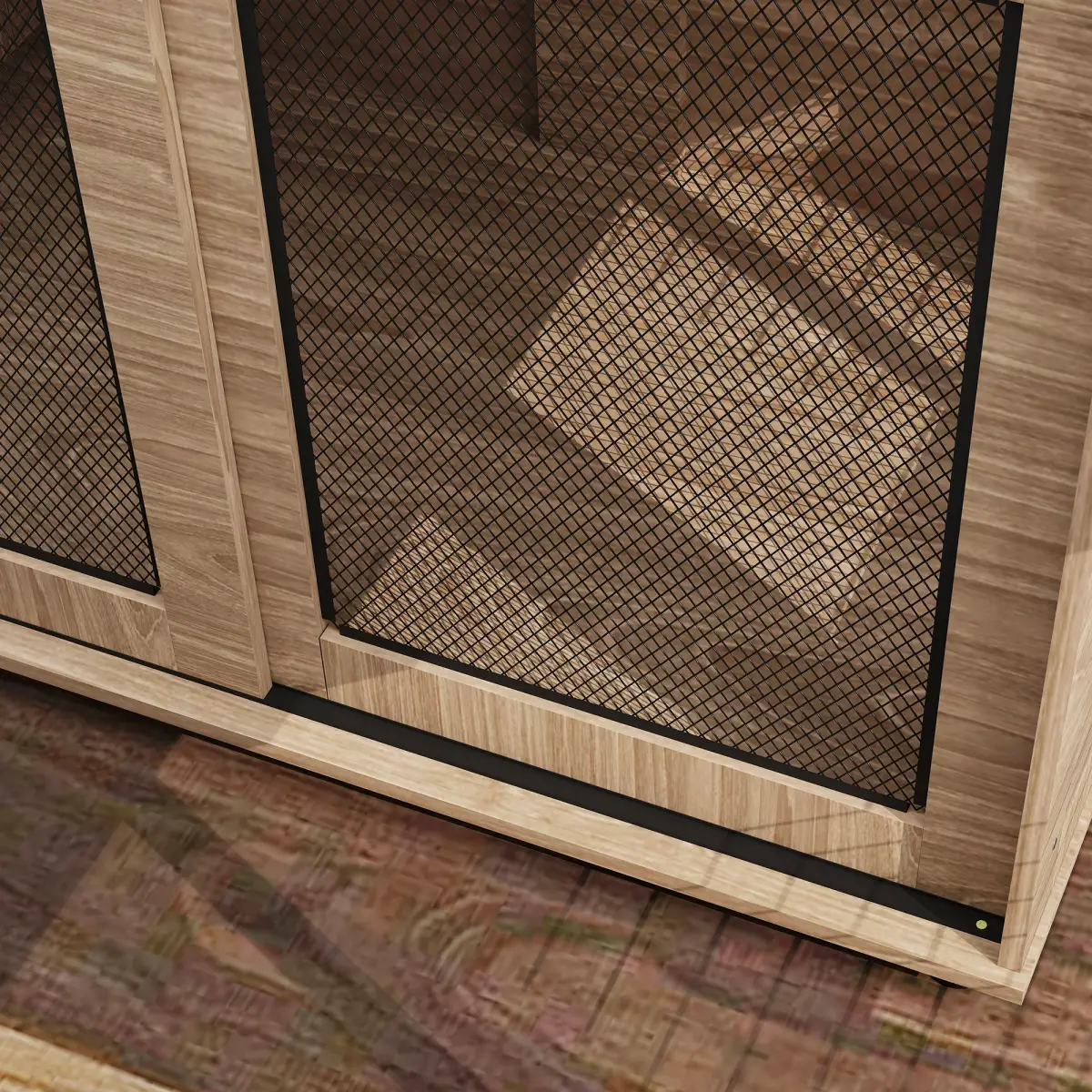 PawHut PawHut Dog Crate Furniture w/ Sliding Door, 80 x 58.5 x 63cm - Dog Crate