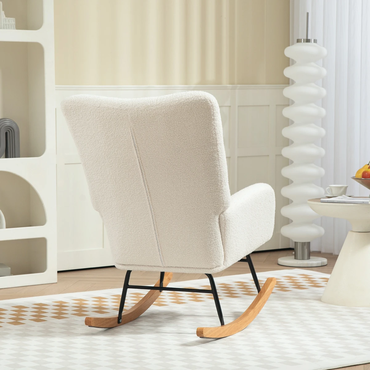 Comfy Rocking Chair Standard Teddy Fleece Home by HOMCOM