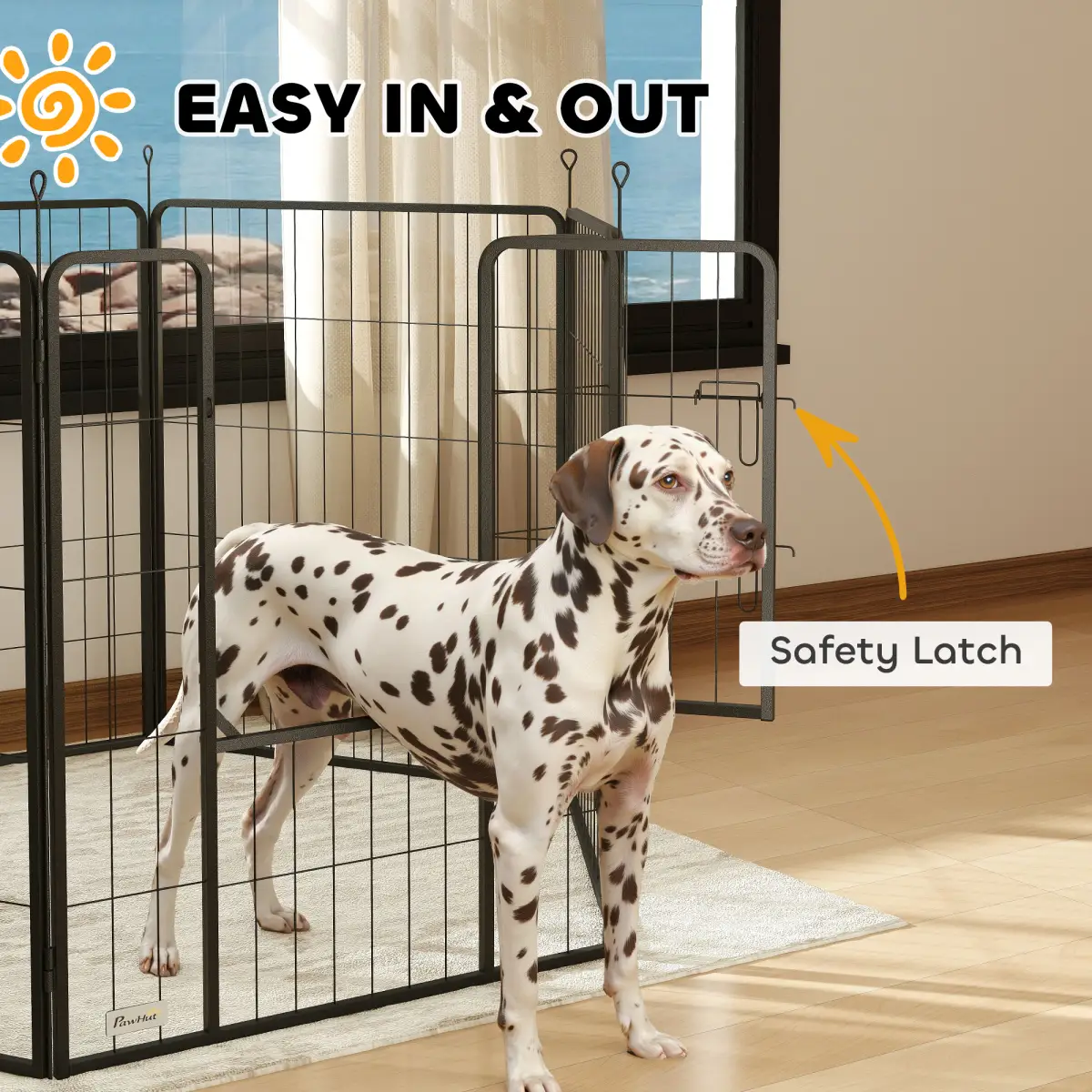 PawHut Durable Portable Pet Enclosure - Versatile Indoor/Outdoor Use - Pet Playpen