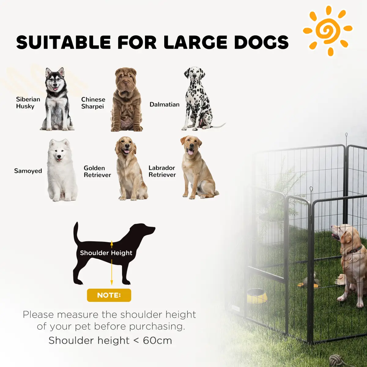 PawHut Durable Portable Pet Enclosure - Versatile Indoor/Outdoor Use - Pet Playpen