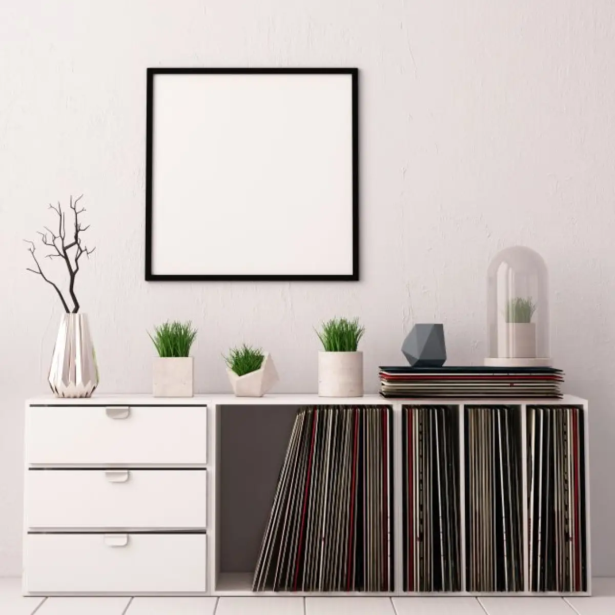 N/A Foil Wrapped MDF Picture Photo Frame Fitted with Perspex Plexiglass, Grey Frame - Photo Frame