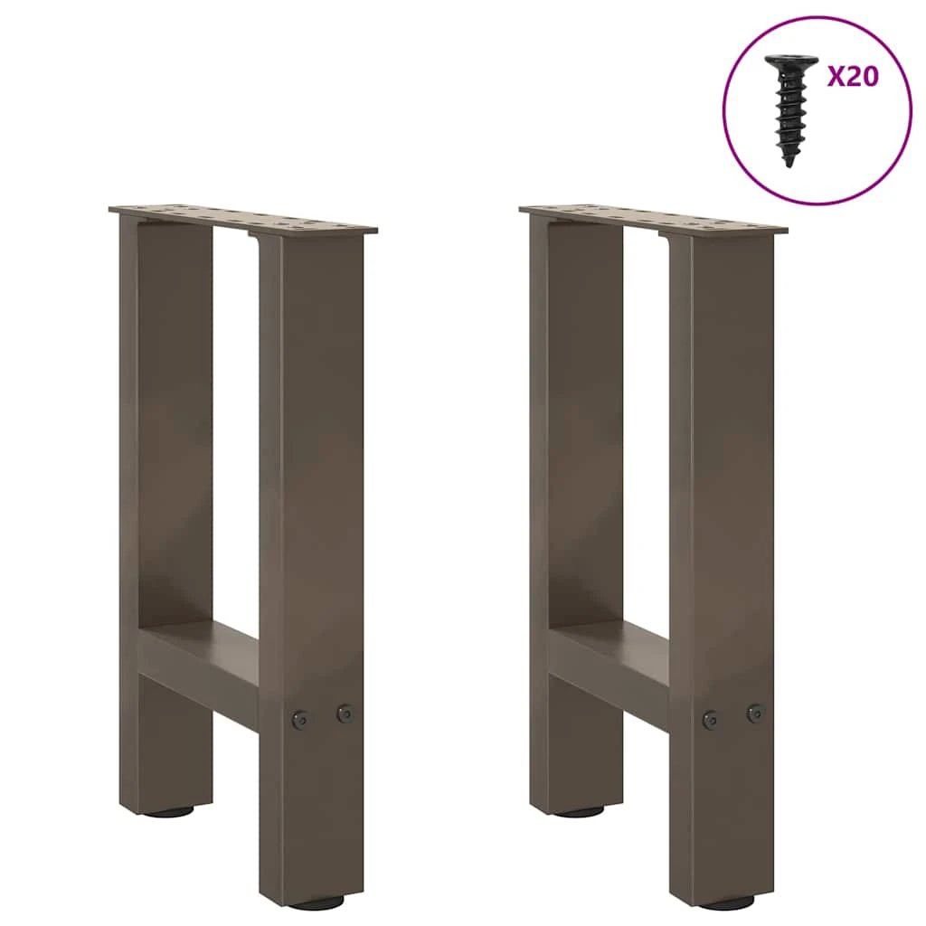 VidaXL Steel Table Legs 38x42to43cm Coated DIY by vidaXL