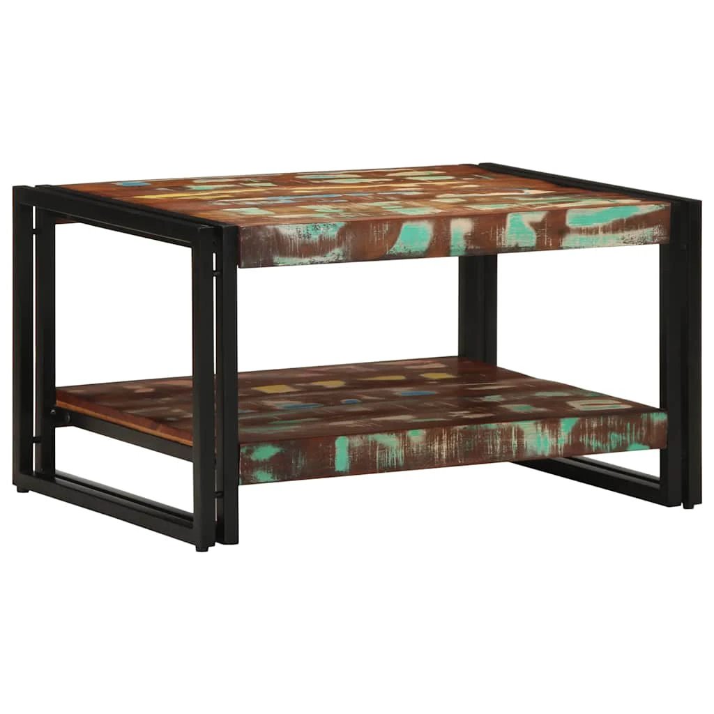 vidaXL vidaXL Coffee Table 70x50x38 cm Solid Reclaimed Wood Multicolour Living Room Decor - Coffee Table