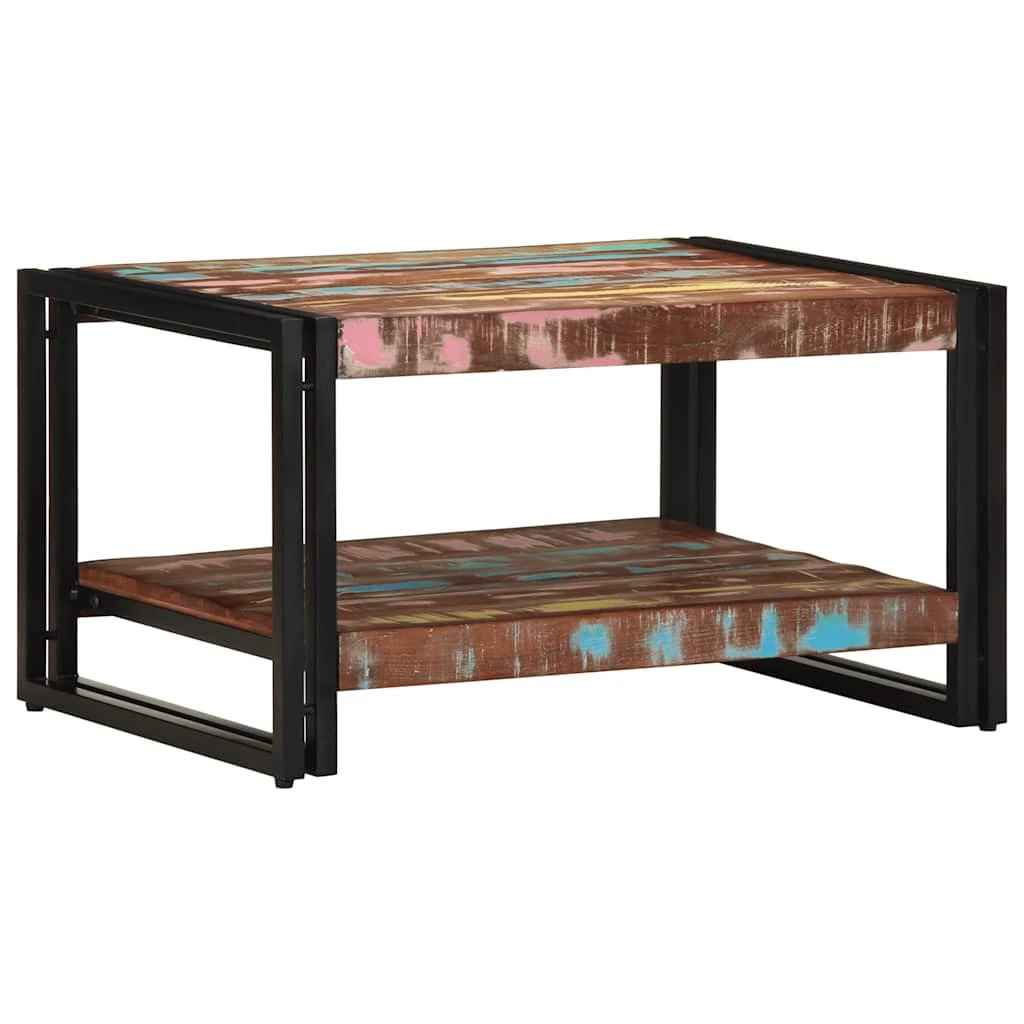vidaXL vidaXL Coffee Table 70x50x38 cm Solid Reclaimed Wood Multicolour Living Room Decor - Coffee Table