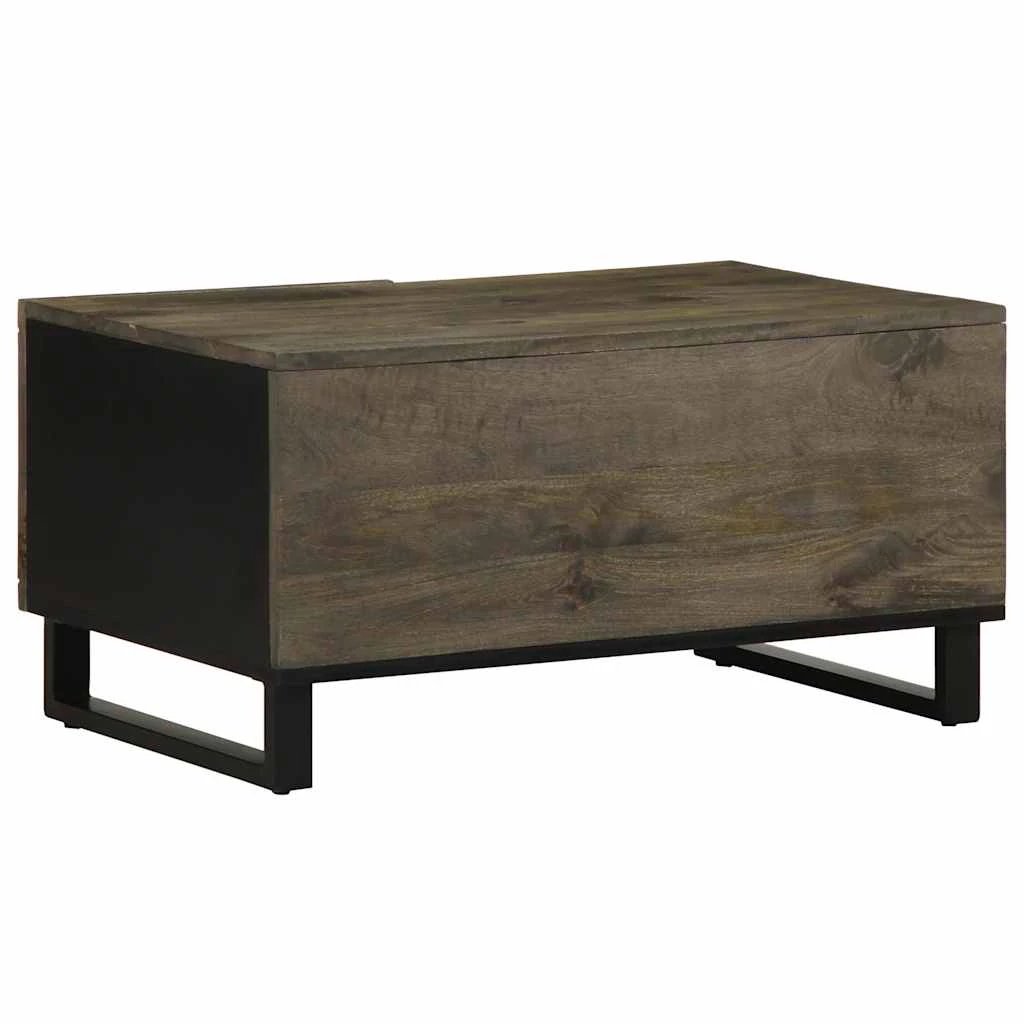 vidaXL VidaXL Coffee Table 80x50x40 cm Solid Mango Wood Black Durable Finish for Living Room - Coffee Table