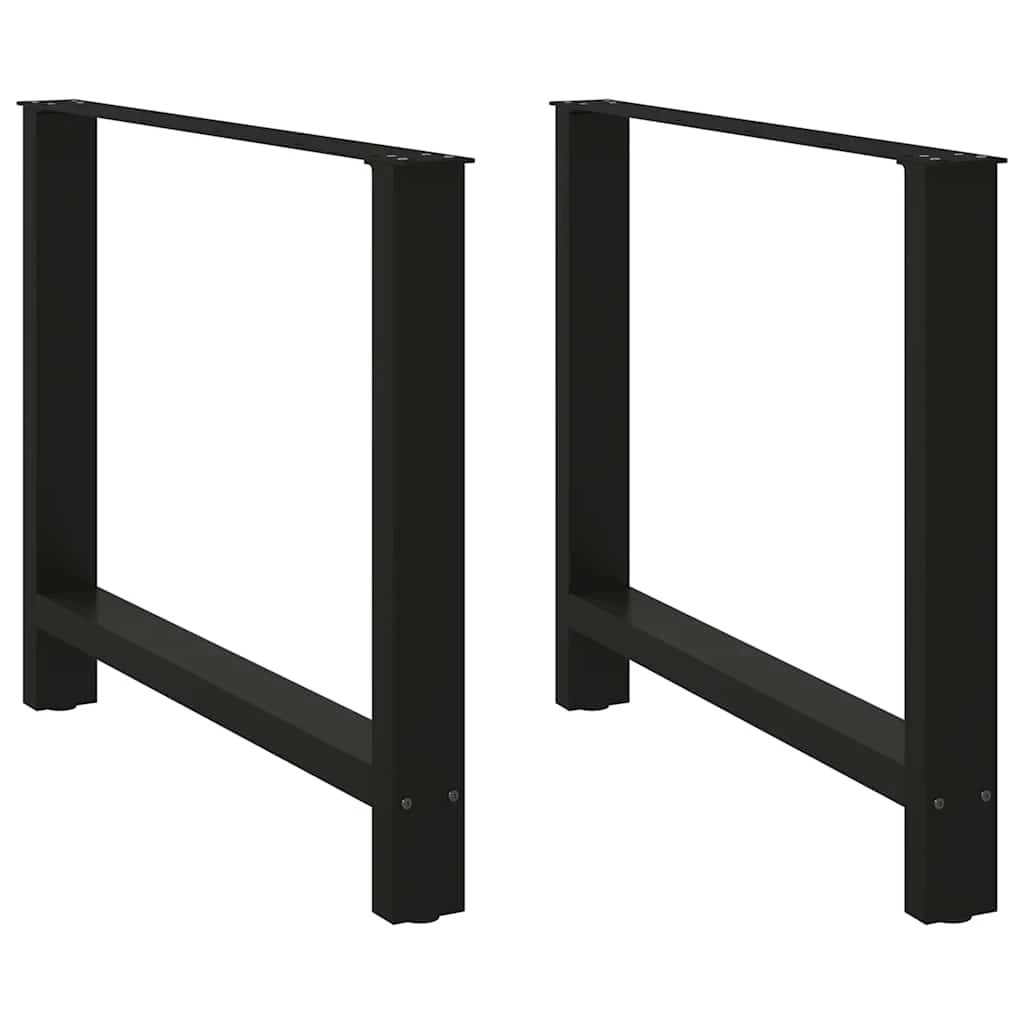 vidaXL vidaXL Black Steel Coffee Table Legs 90x72-73 cm Powder-Coated Heavy-Duty for DIY Tables - Coffee Table