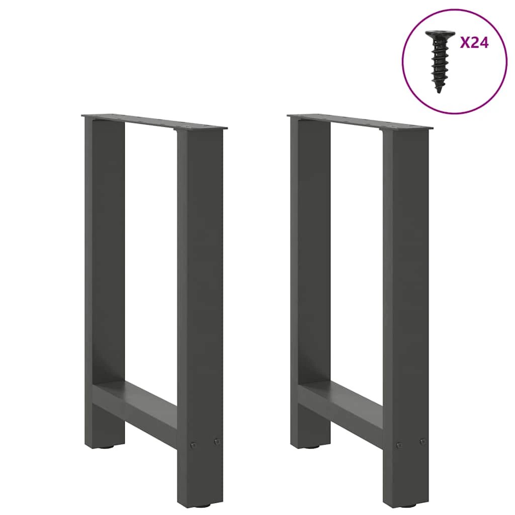 vidaXL VidaXL Coffee Table Legs 50x72 To 73 cm PowderCoated Steel Sturdy DIY Table Support - Coffee Table