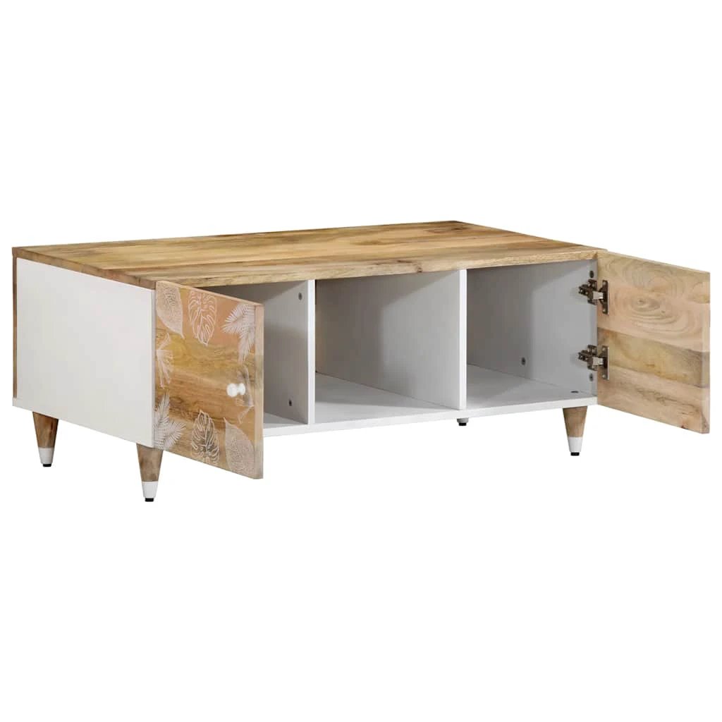 vidaXL VidaXL Coffee Table 100x54x40 Cm Solid Mango Wood Durable Handcrafted Living Room Decor - Coffee Table