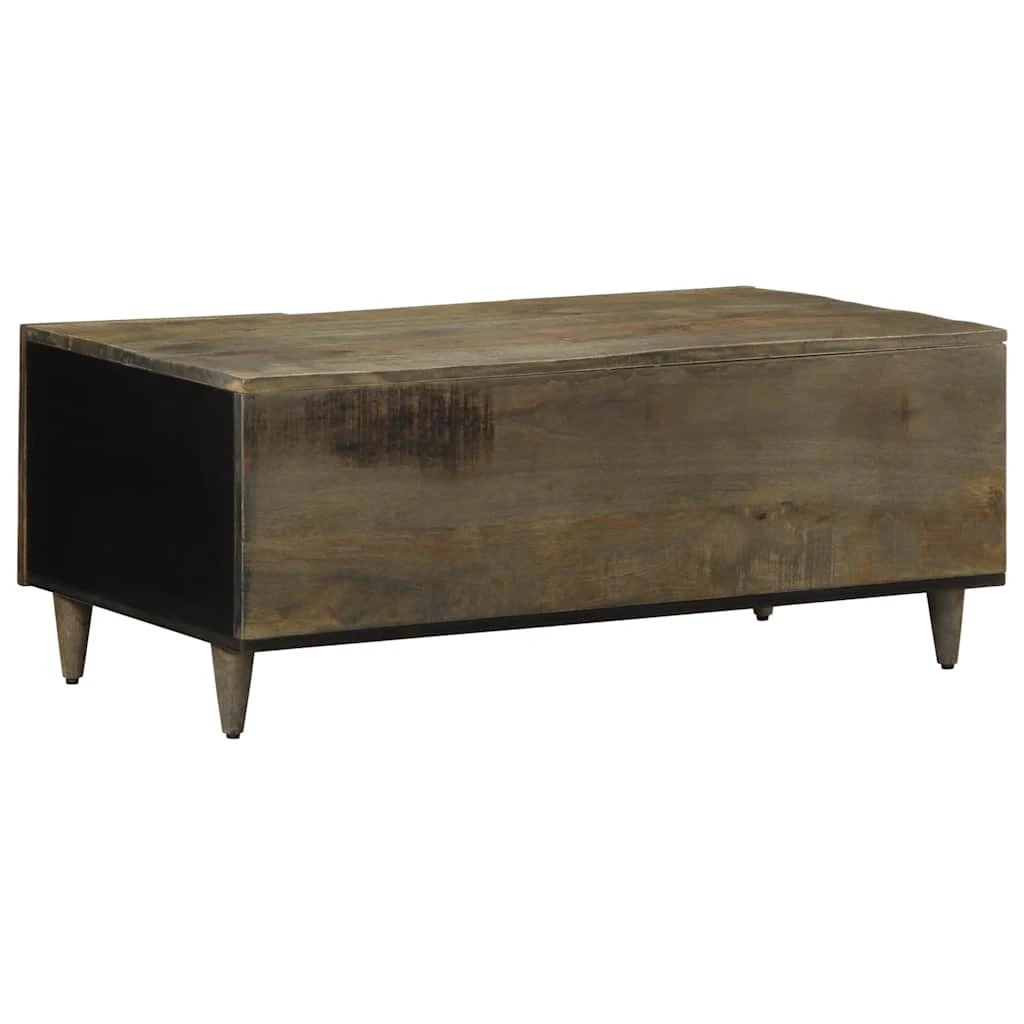 VidaXL Coffee Table 100x54x40 Cm Solid Mango Wood Rustic Finish For Living Room Decor by vidaXL