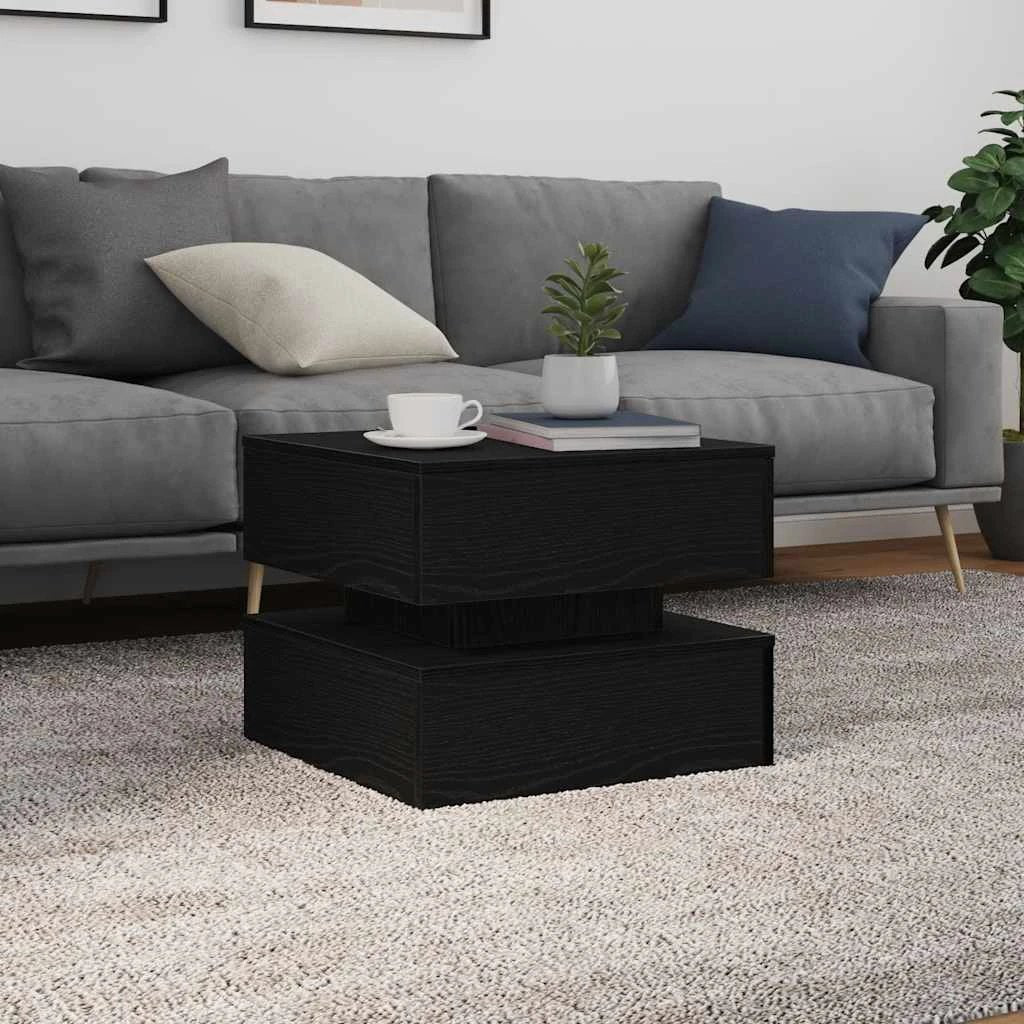 vidaXL VidaXL Coffee Table 50x50x40 cm With LED Lights For Modern Living Rooms And Homes - Coffee Table