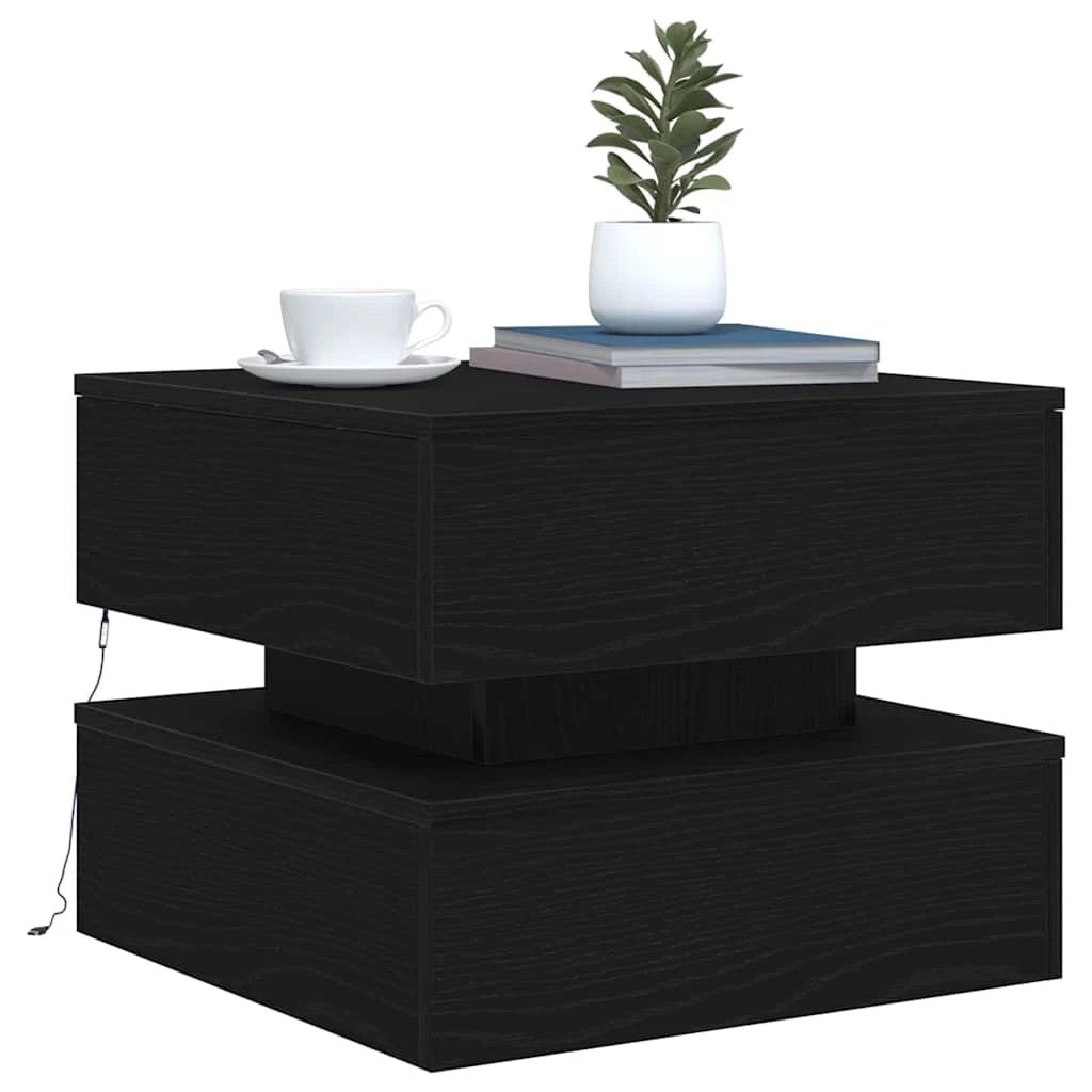 vidaXL VidaXL Coffee Table 50x50x40 cm With LED Lights For Modern Living Rooms And Homes - Coffee Table