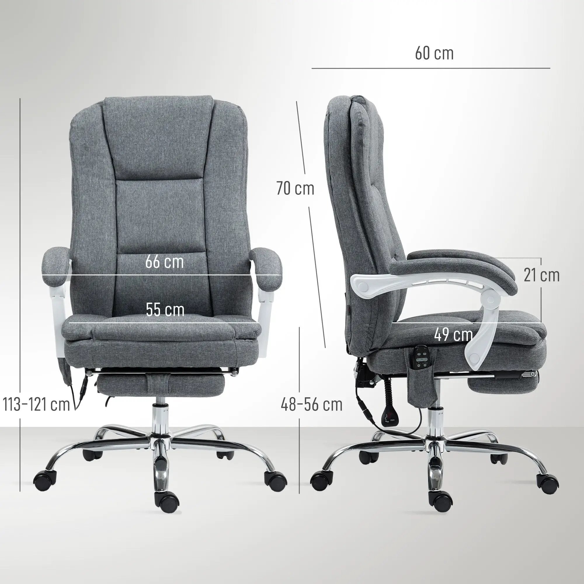 HOMCOM Comfort Massage Chair with Heat Function - Ultimate Relaxation - Office Chair