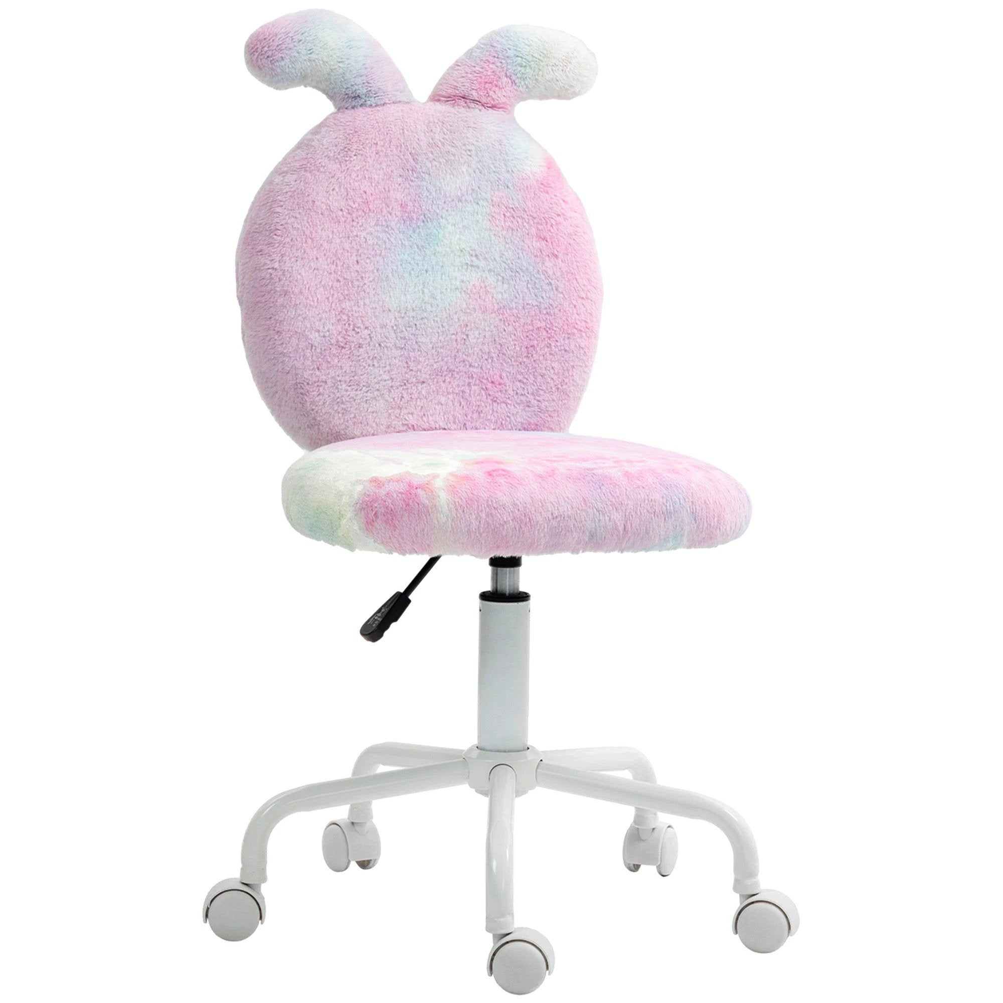 HOMCOM Armless Desk Chair 43 To 51 Cm 360 Swivel Vanity - Office Chair