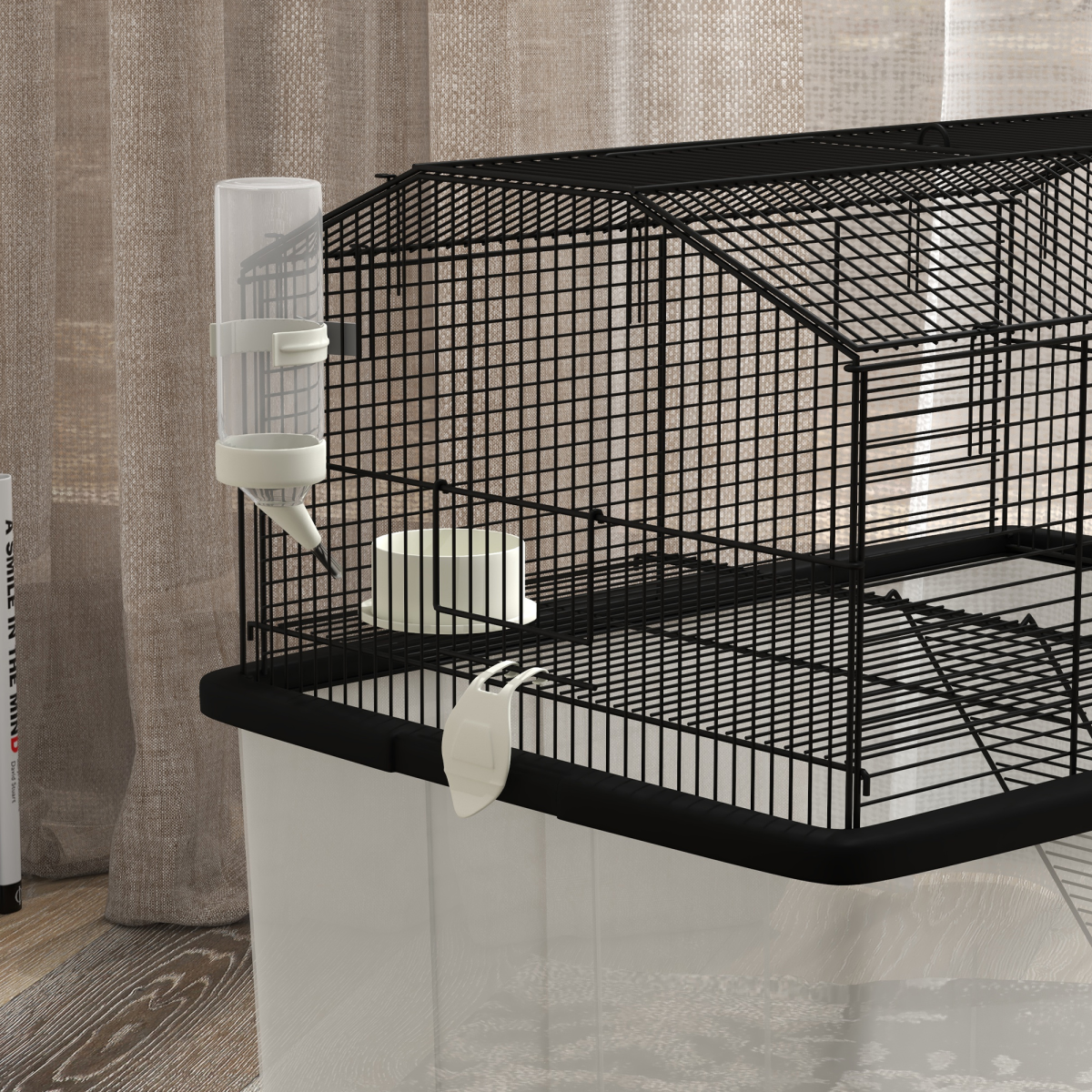 PawHut Hamster Cage, Three-Tier Gerbil Cage w/ Deep Bottom, Ramp, Food Dish - from PawHut