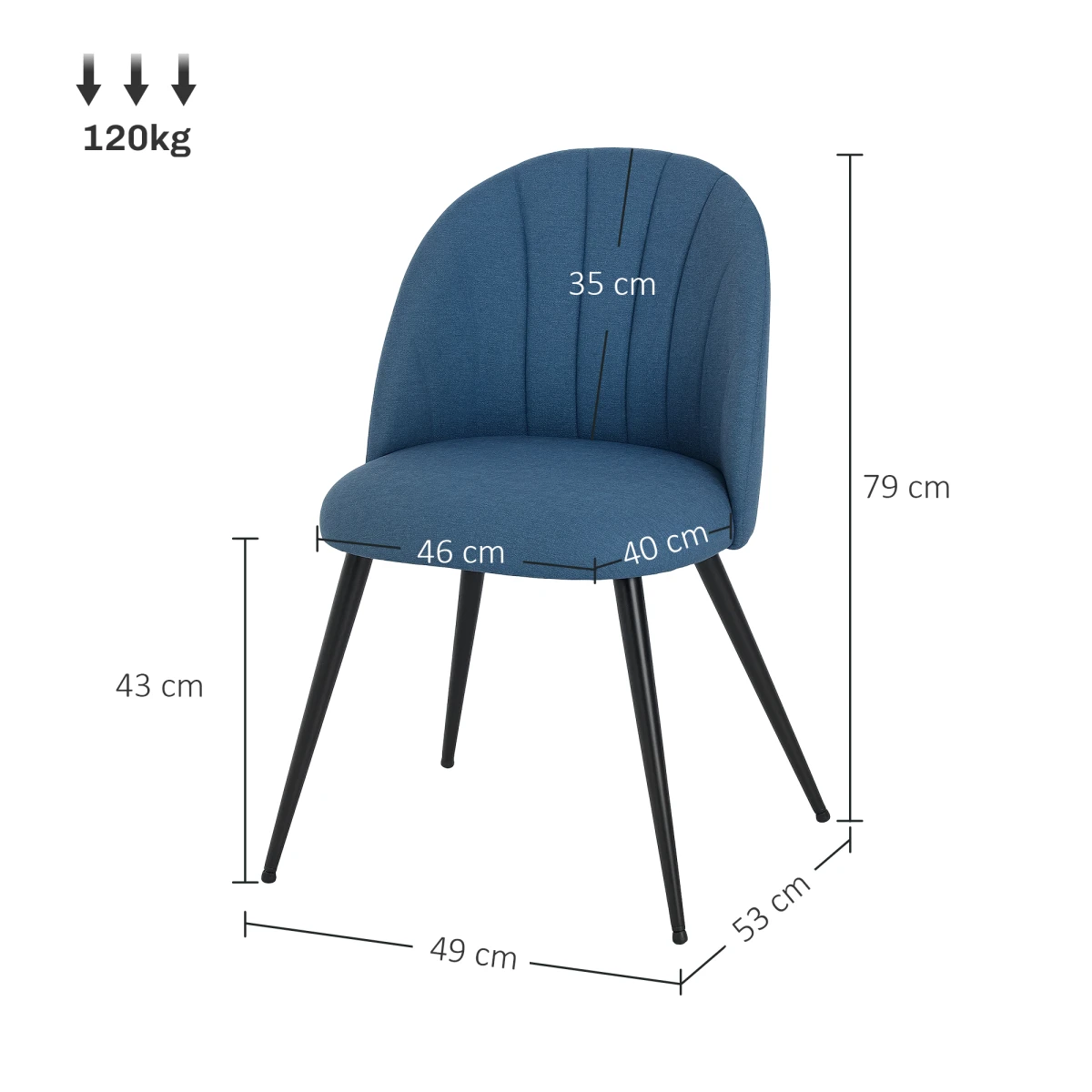 HOMCOM Luxurious Velvet Dining Chairs Set - Comfort & Style for Home Décor -