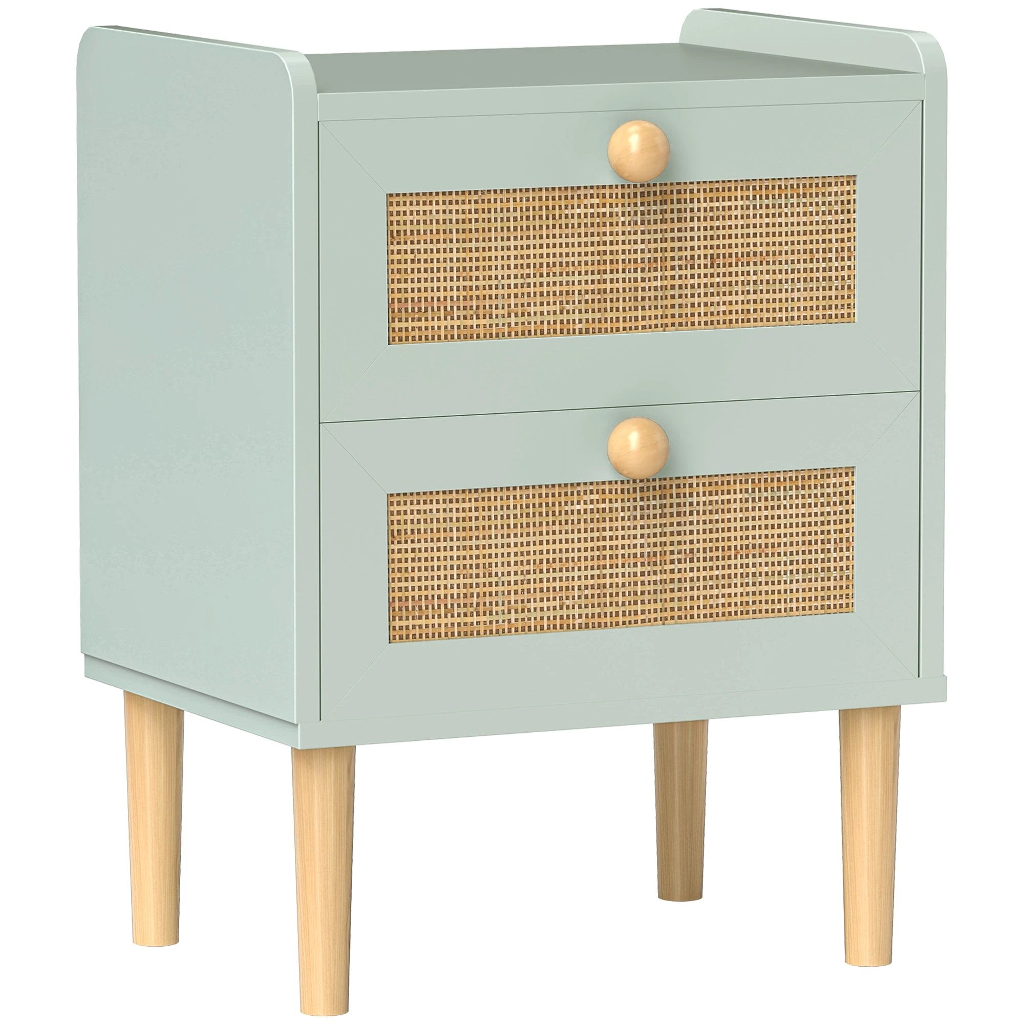 HOMCOM Chest of Drawers Boho Rattan Bedroom by HOMCOM