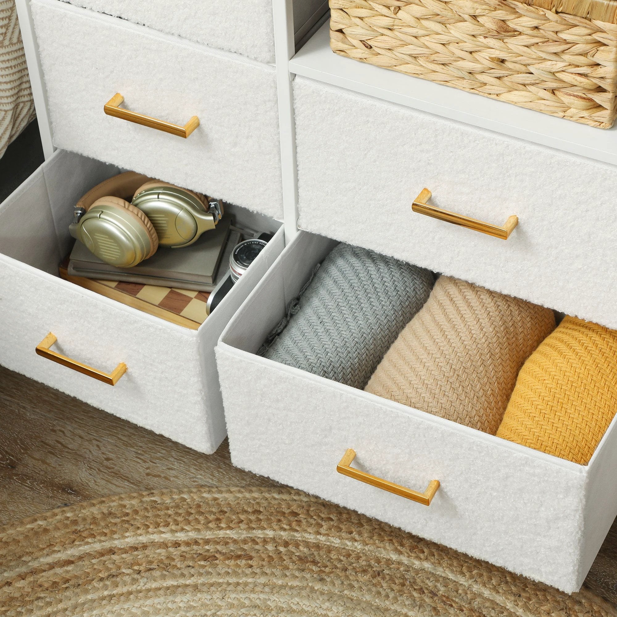 HOMCOM Dresser 8-Drawer USB Ports Home by HOMCOM