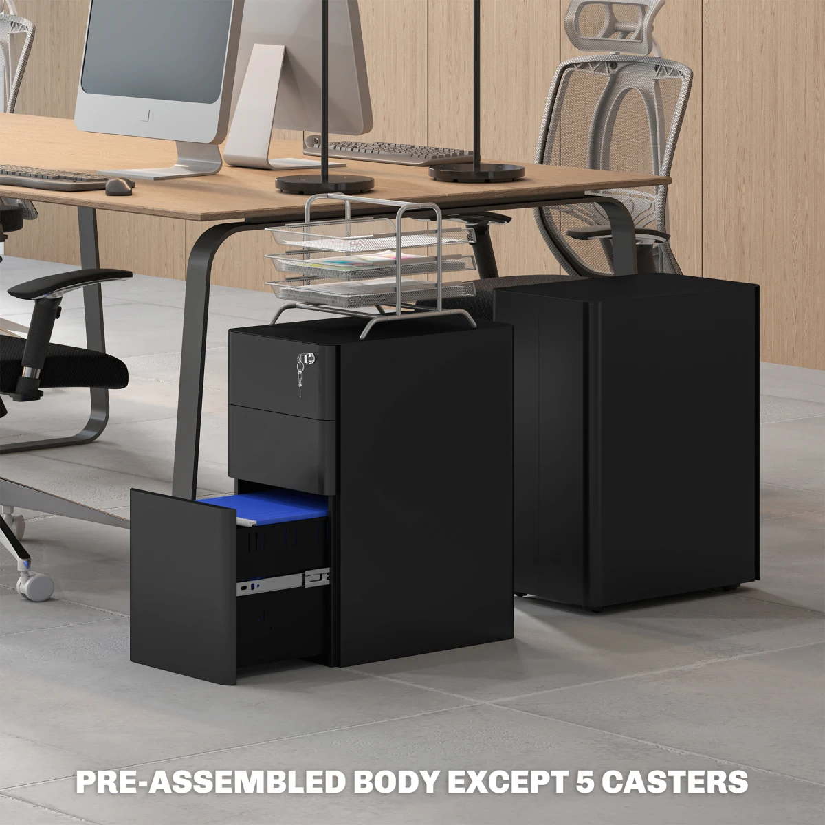 Vinsetto Filing Cabinet LockingWheels Office by Vinsetto