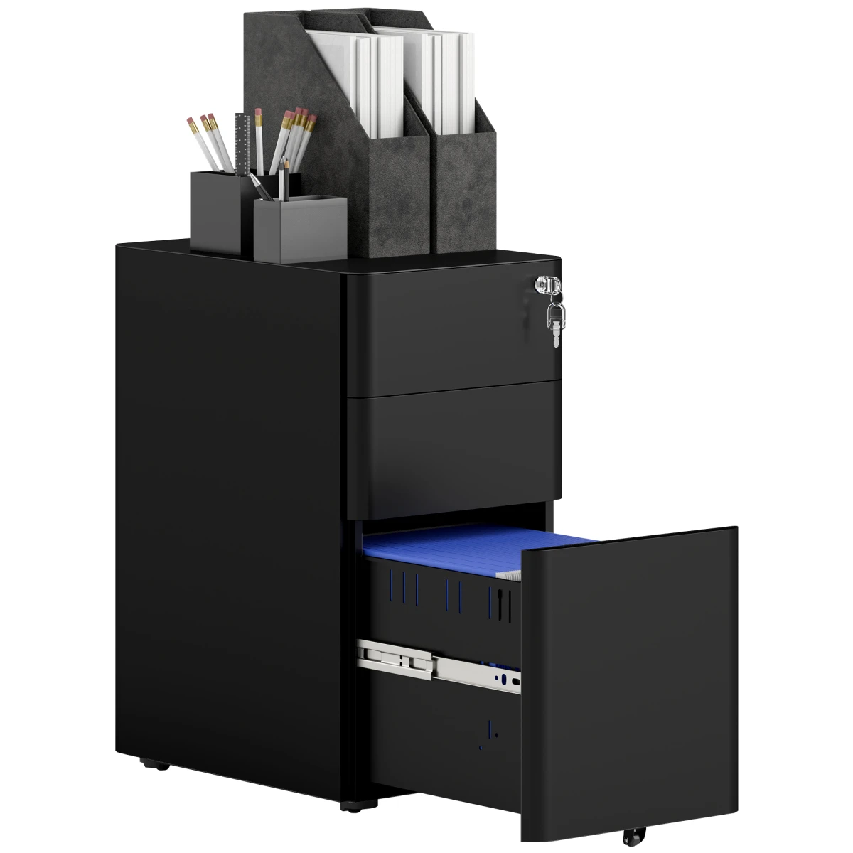 Vinsetto Filing Cabinet LockingWheels Office by Vinsetto