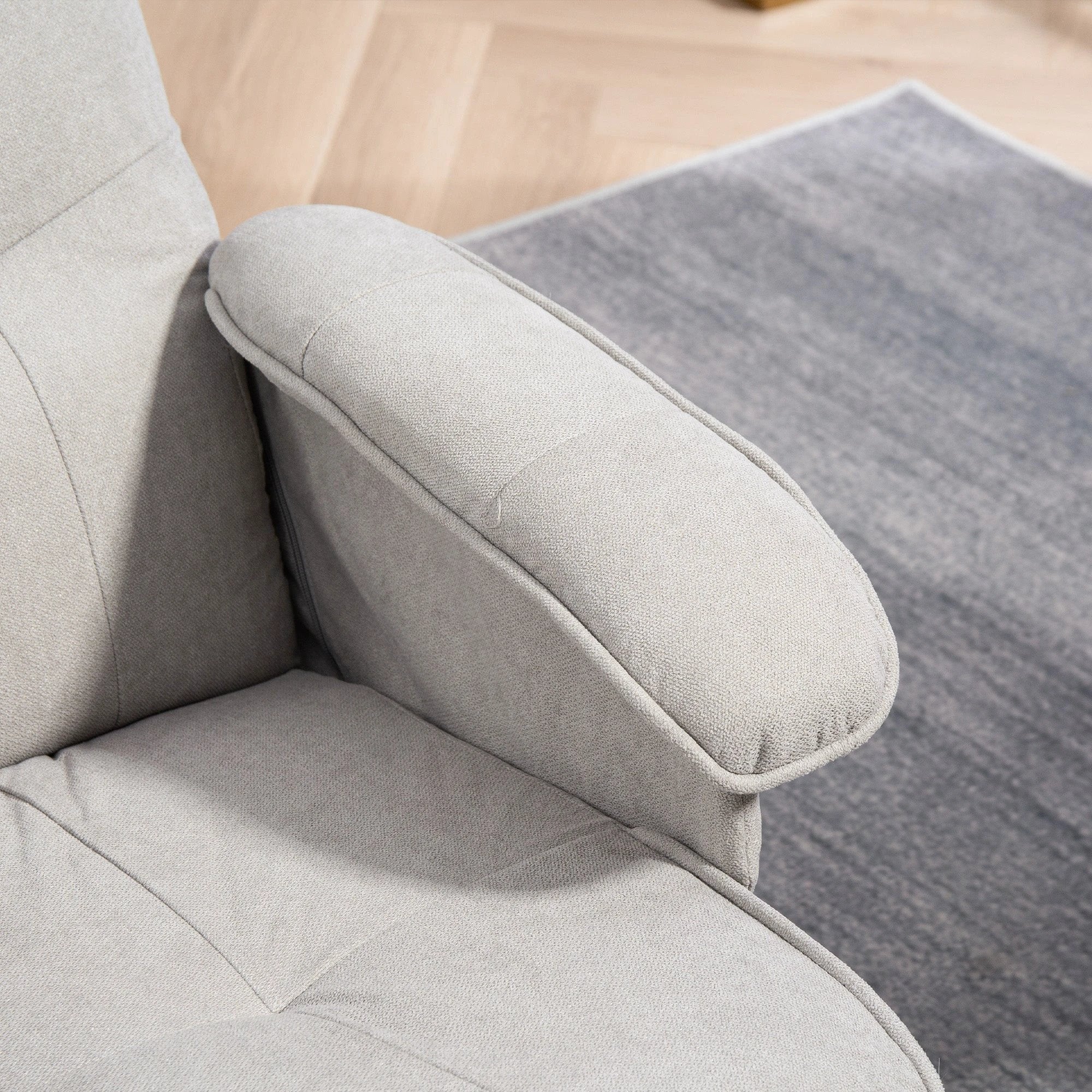 HOMCOM HOMCOM Swivel Recliner Chair With Footstool Wooden Base Home - Recliner