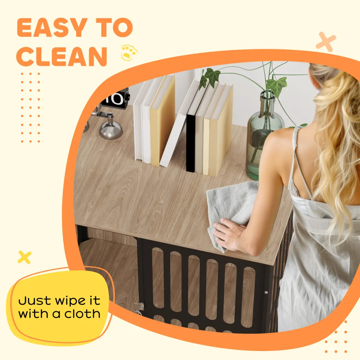 PawHut PawHut Dog Crate Furniture with Anti-Chew Resistant Mesh for Medium Dogs - Dog Crate