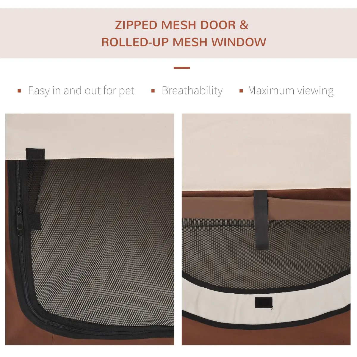 PawHut PawHut Folding Fabric Soft Pet Crate Dog Cat Travel Carrier Cage - Pet Carrier