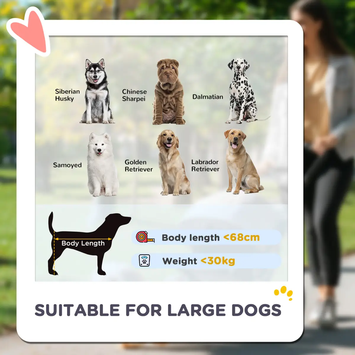 PawHut PawHut Easy Folding Pet Stroller for Large Dogs - Pet Carrier