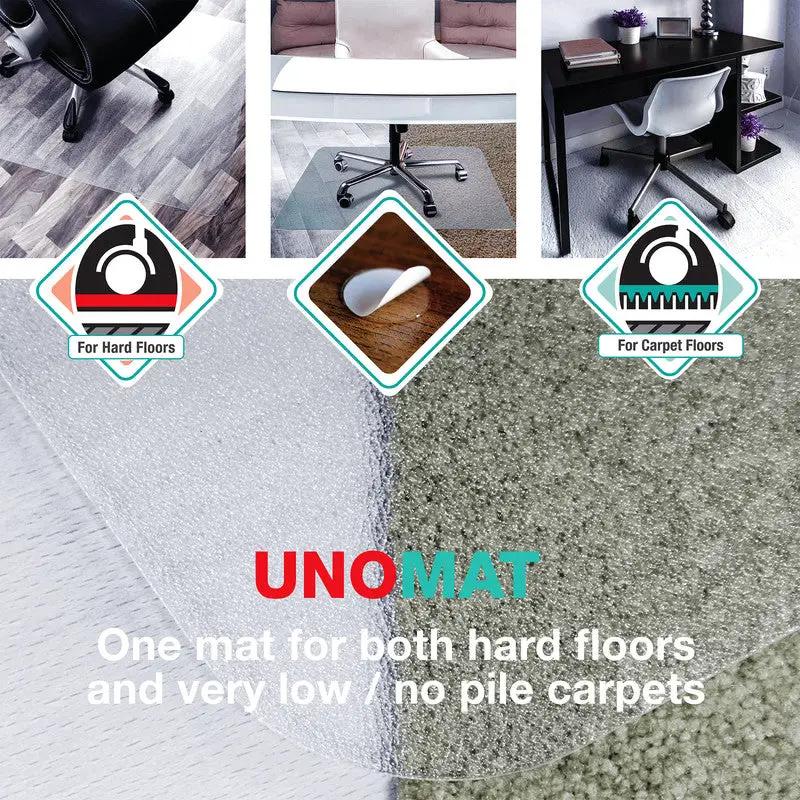 Floortex Cleartex Unomat Anti-Slip Rectangular Polycarbonate Chair Mat - Rug