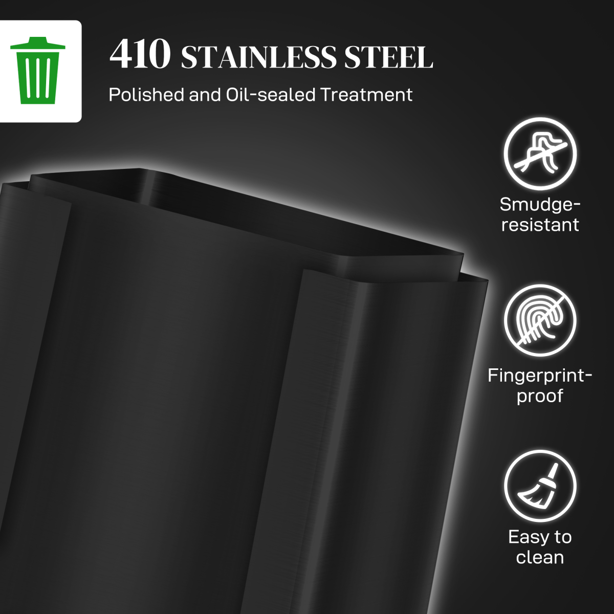 HOMCOM 2 x 25L Double Kitchen Bin, Pedal Bin with Soft-Close Lid - from HOMCOM