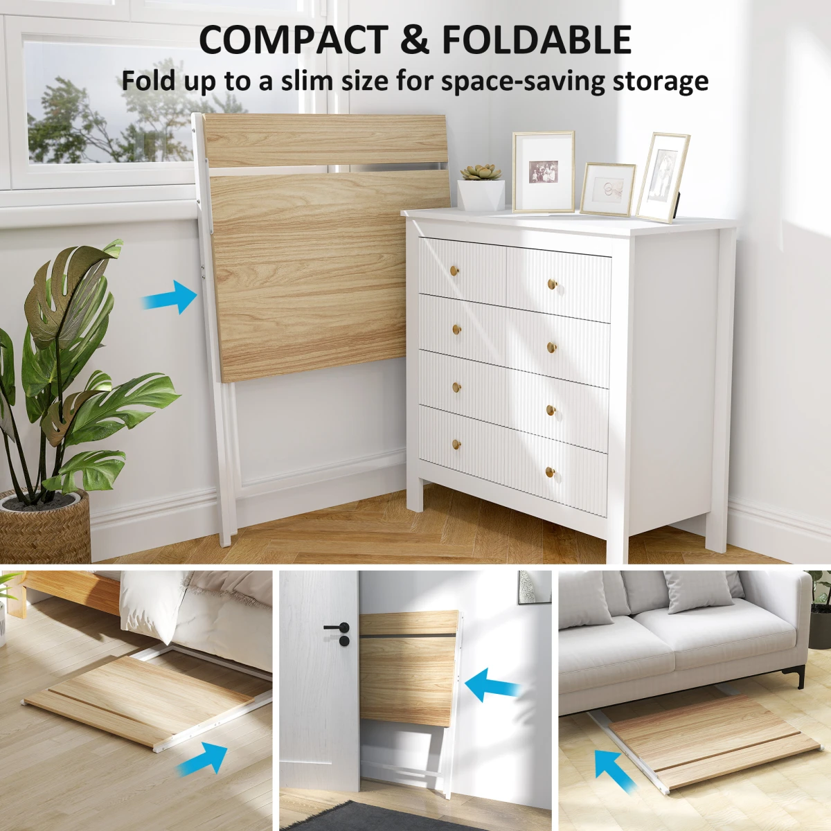 HOMCOM HOMCOM Folding Desk 81.5cm MonitorShelf Office - Desk